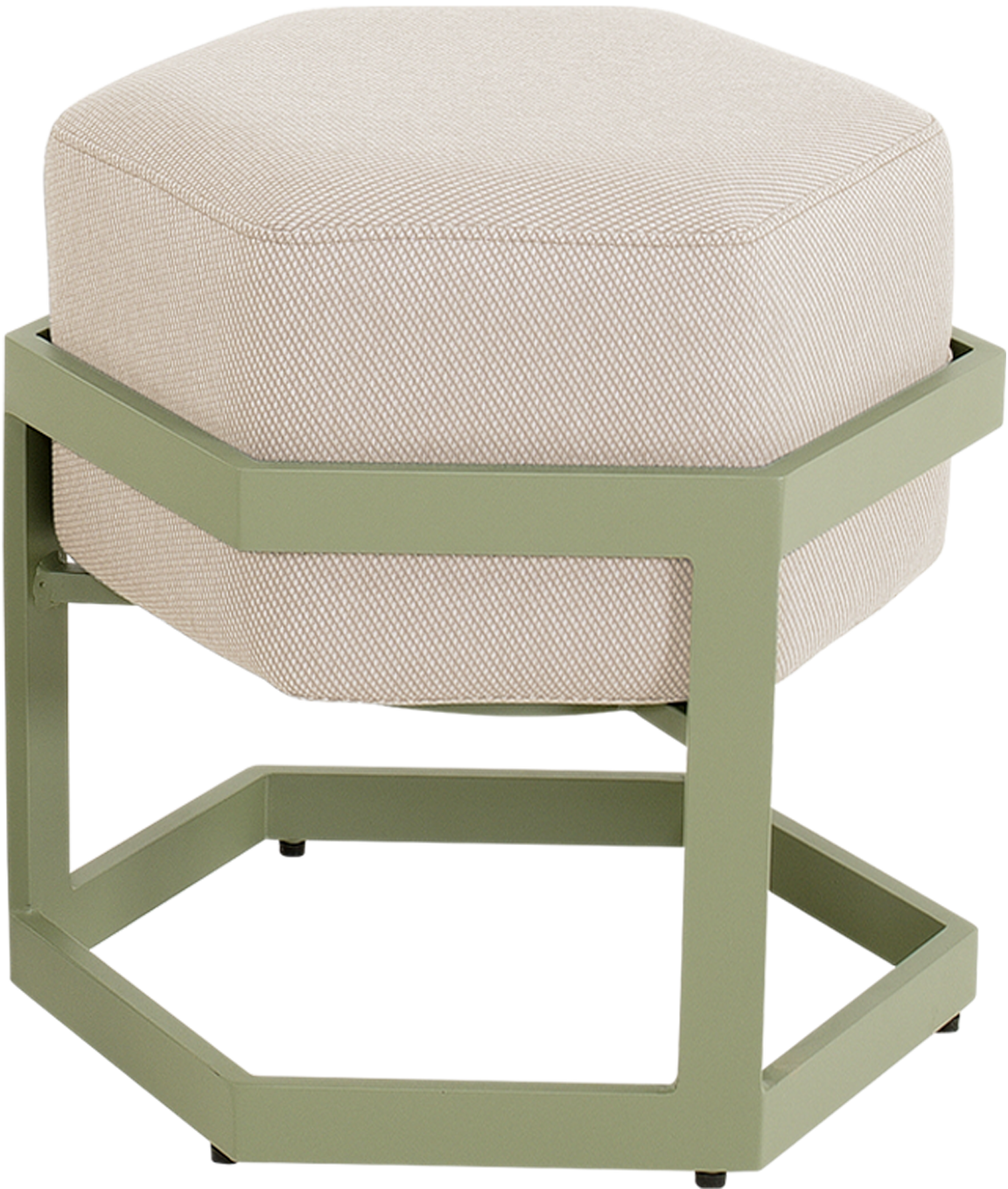 Hocker Esagono 48x41,5x47,5cm zachtgroen