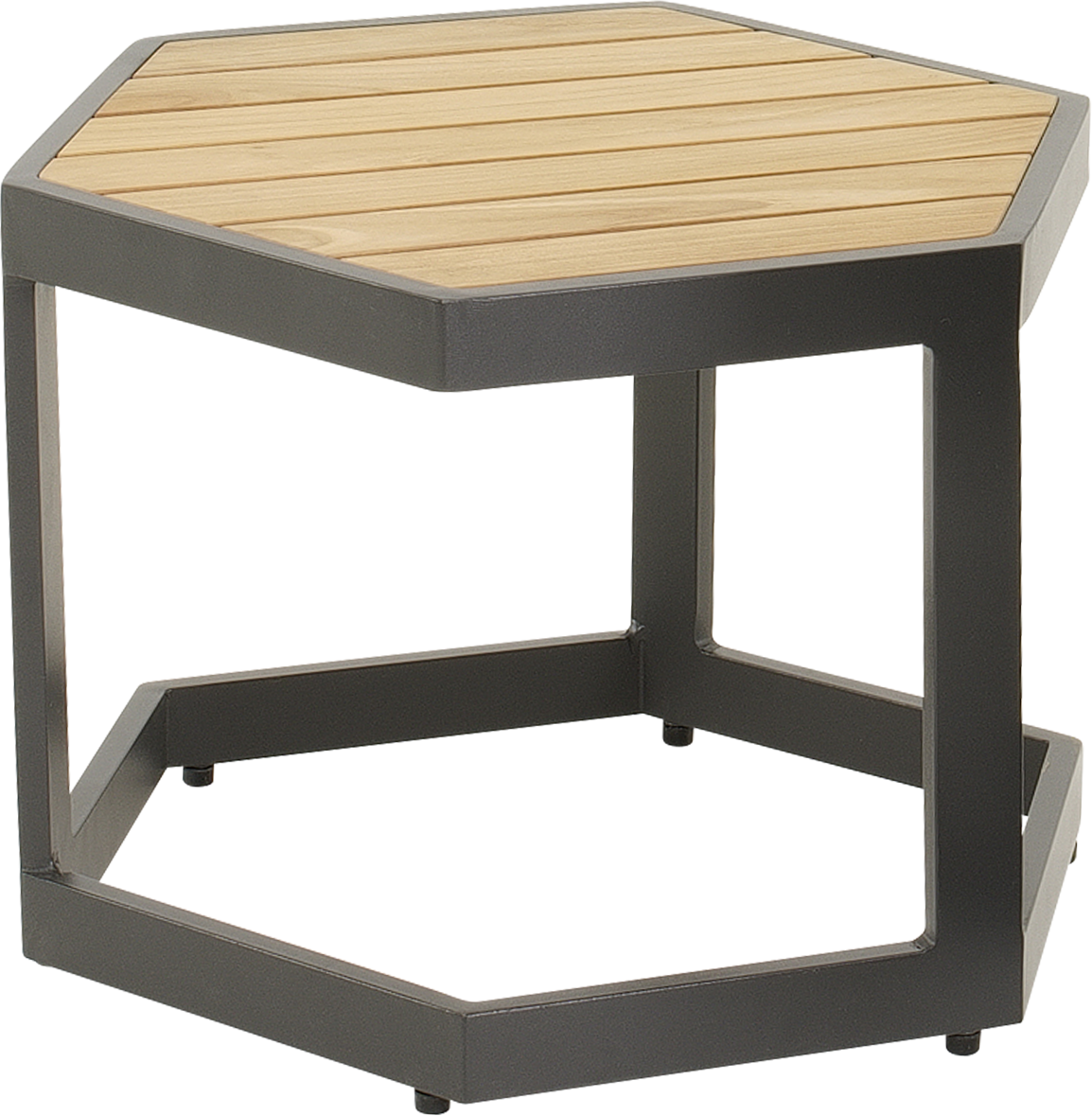 Bijzettafeltje Esagono 48x41,5x34cm antraciet