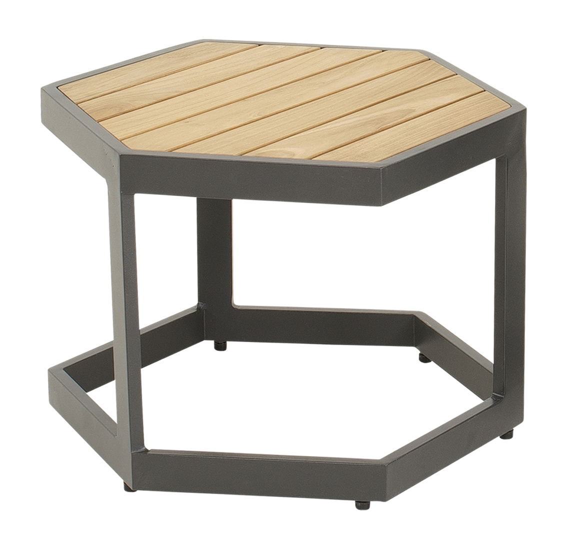 Bijzettafeltje Esagono 48x41,5x34cm antraciet