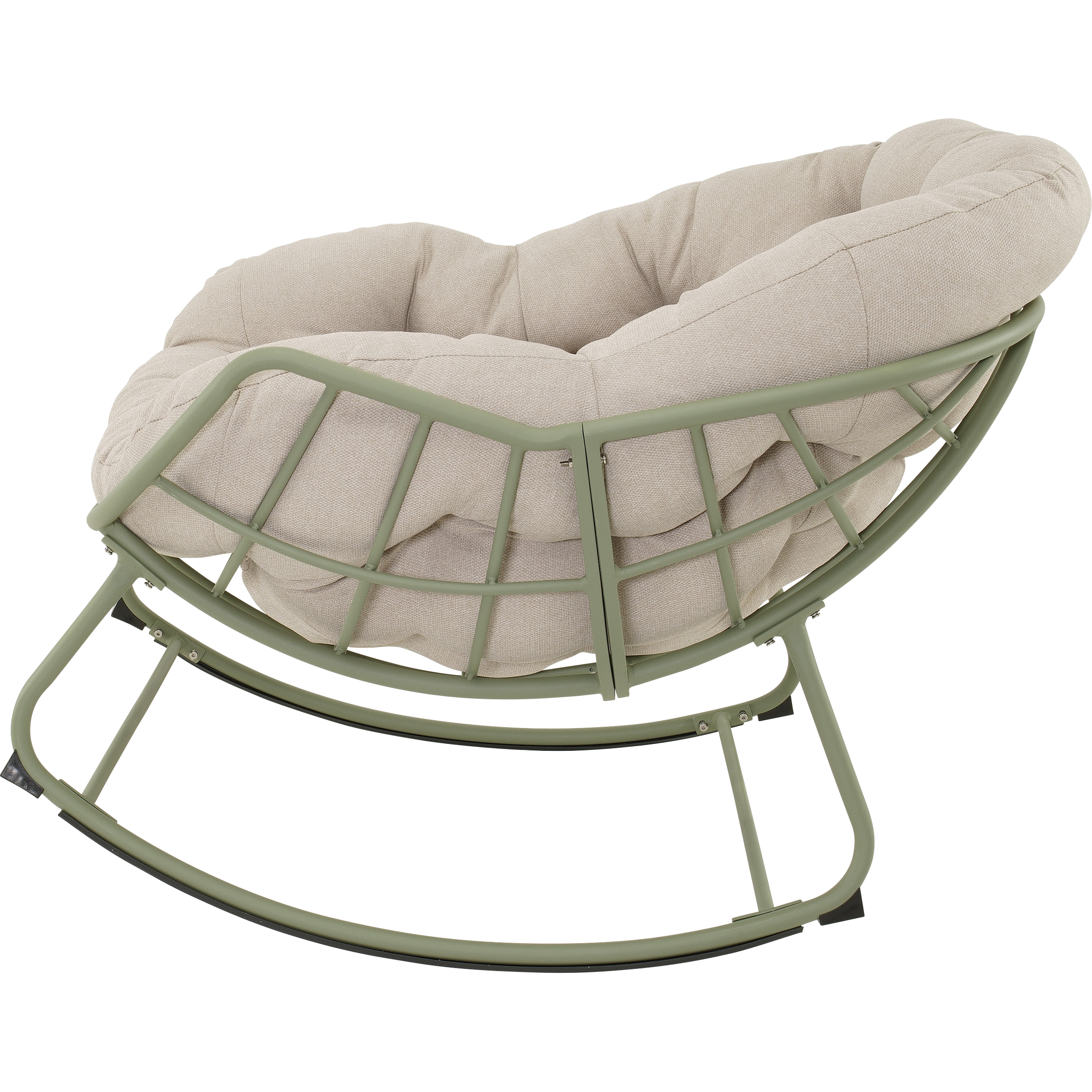 Schommelstoel Cozy aluminium beige