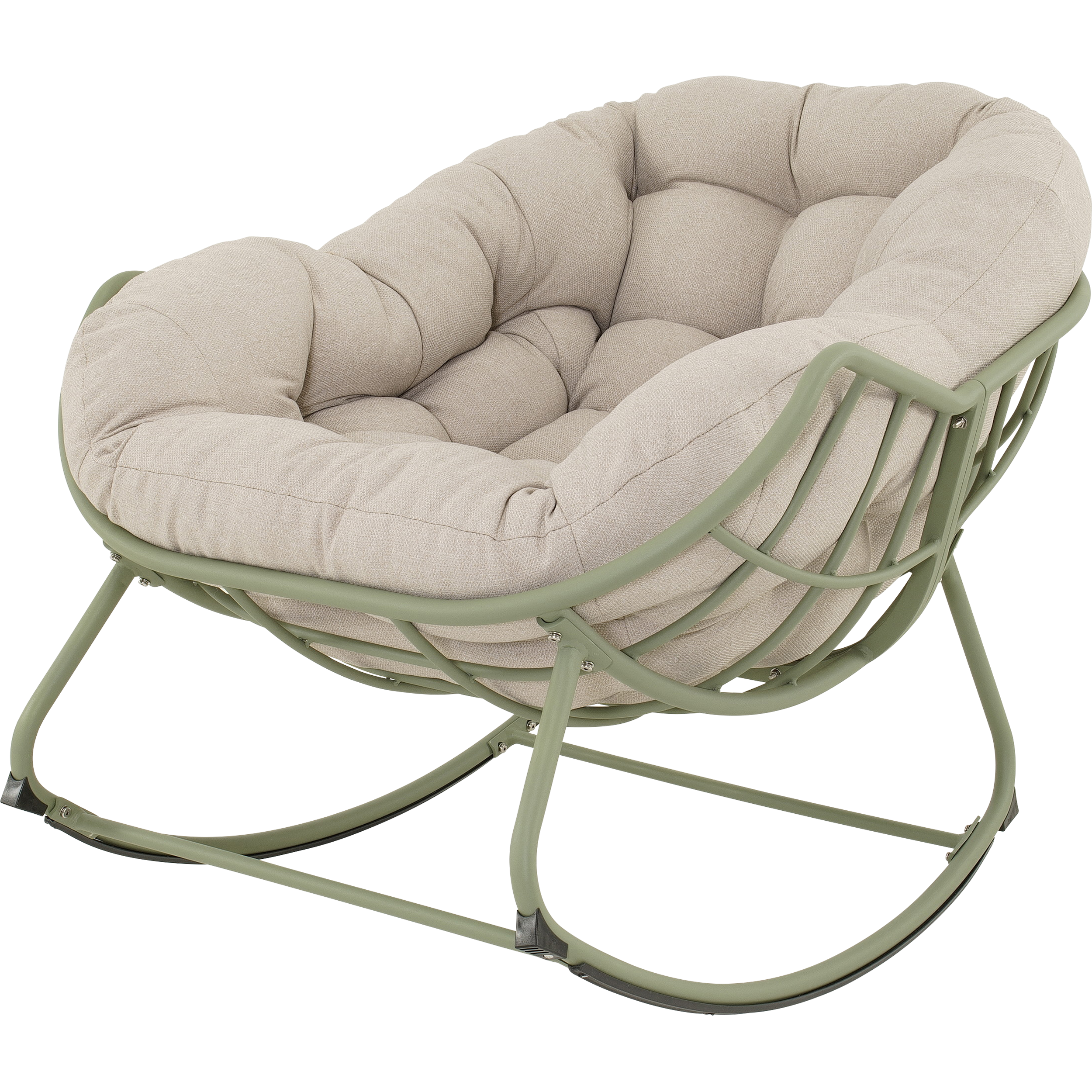 Schommelstoel Cozy aluminium beige