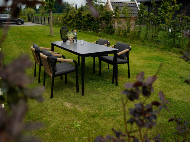 Stapelstoel Rimini zwart