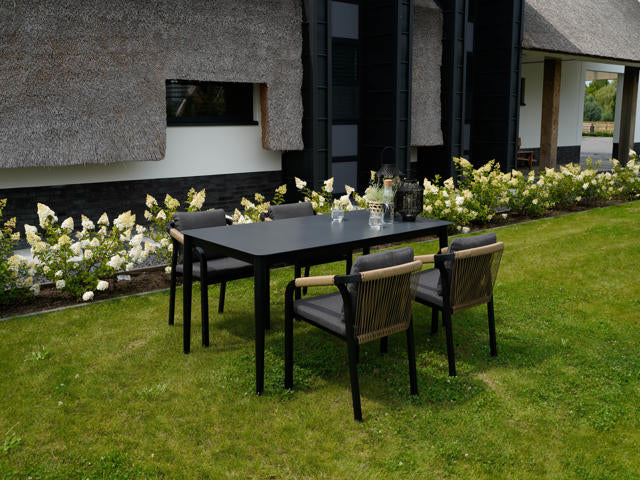 Stapelstoel Rimini zwart