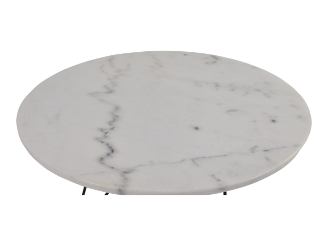 Bijzettafel marmer wit Ø55x45cm