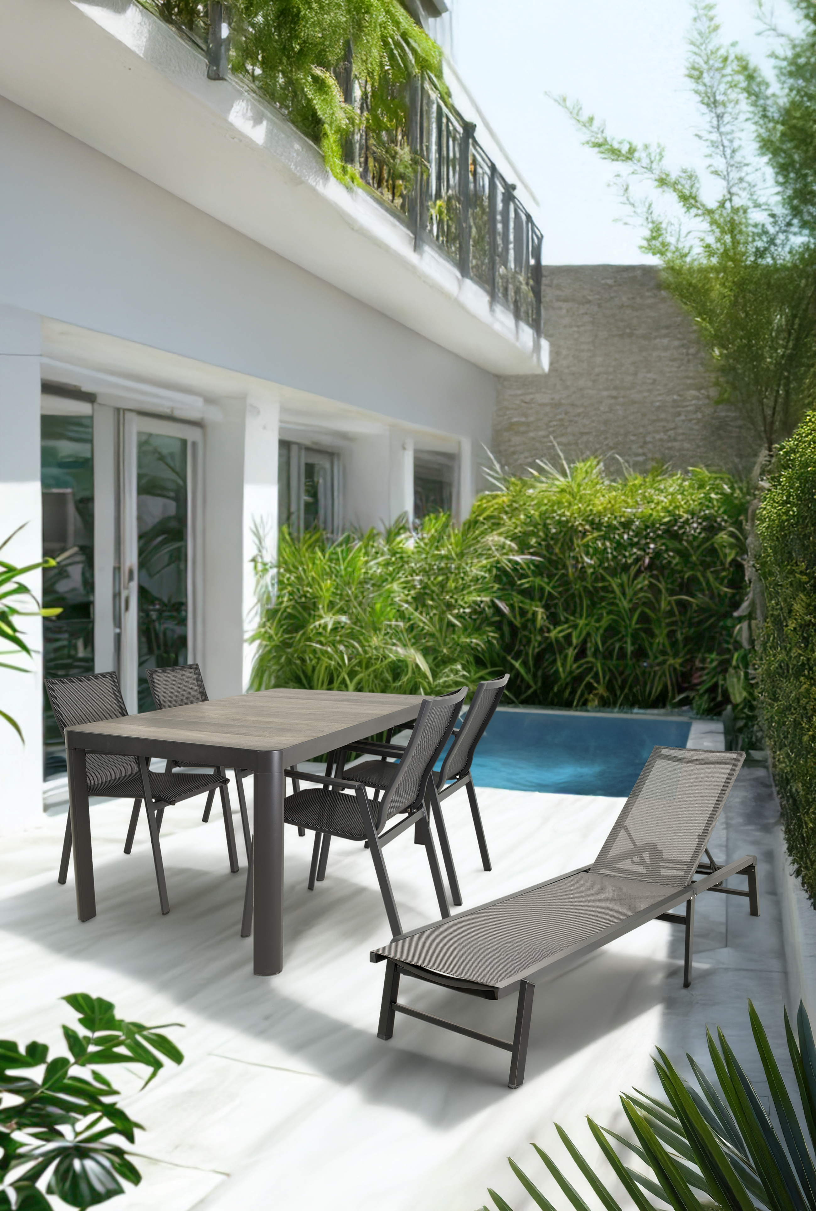 Tafel Castilla Negro 160x90cm