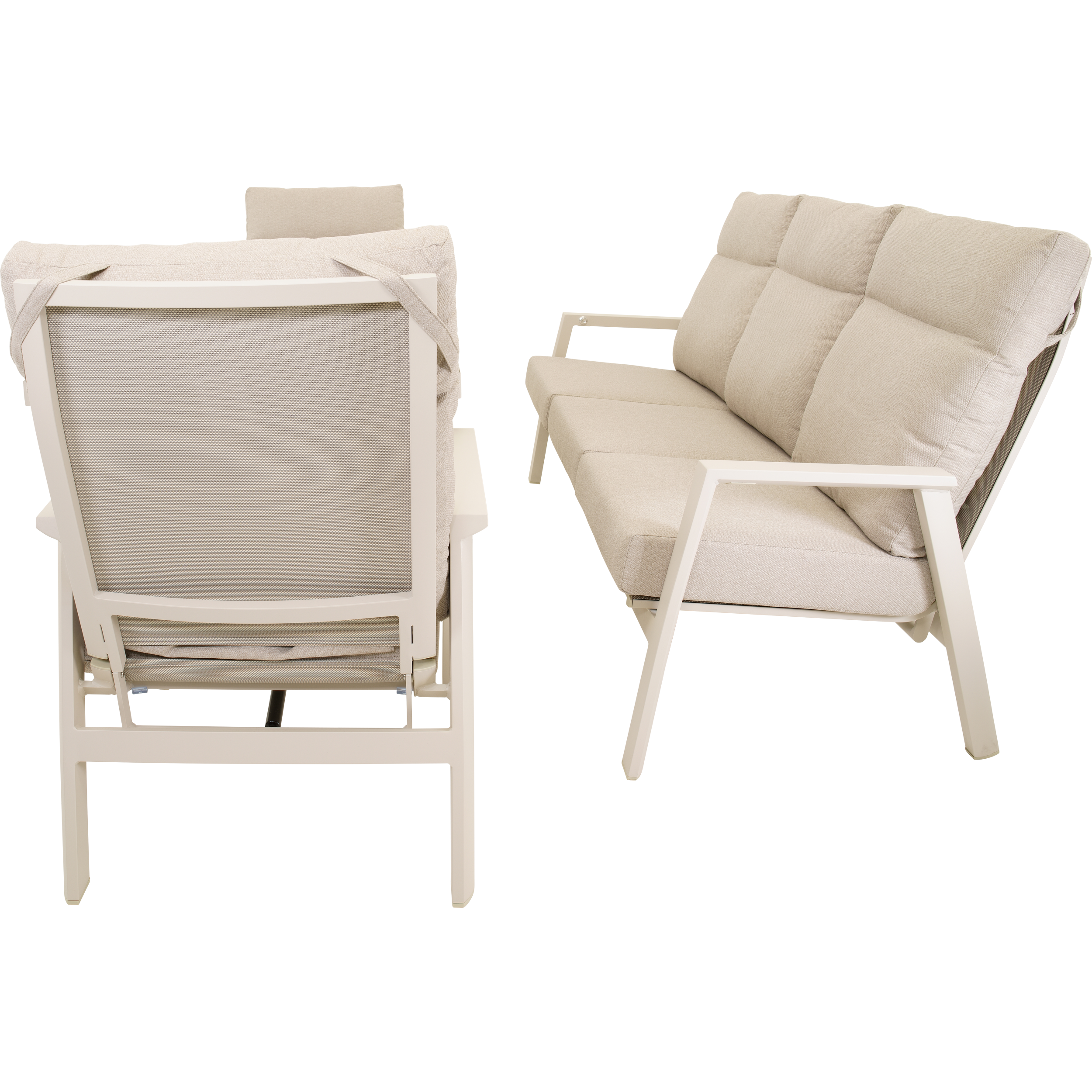 Loungetafel verstelbaar Prato Crema 140x85cm