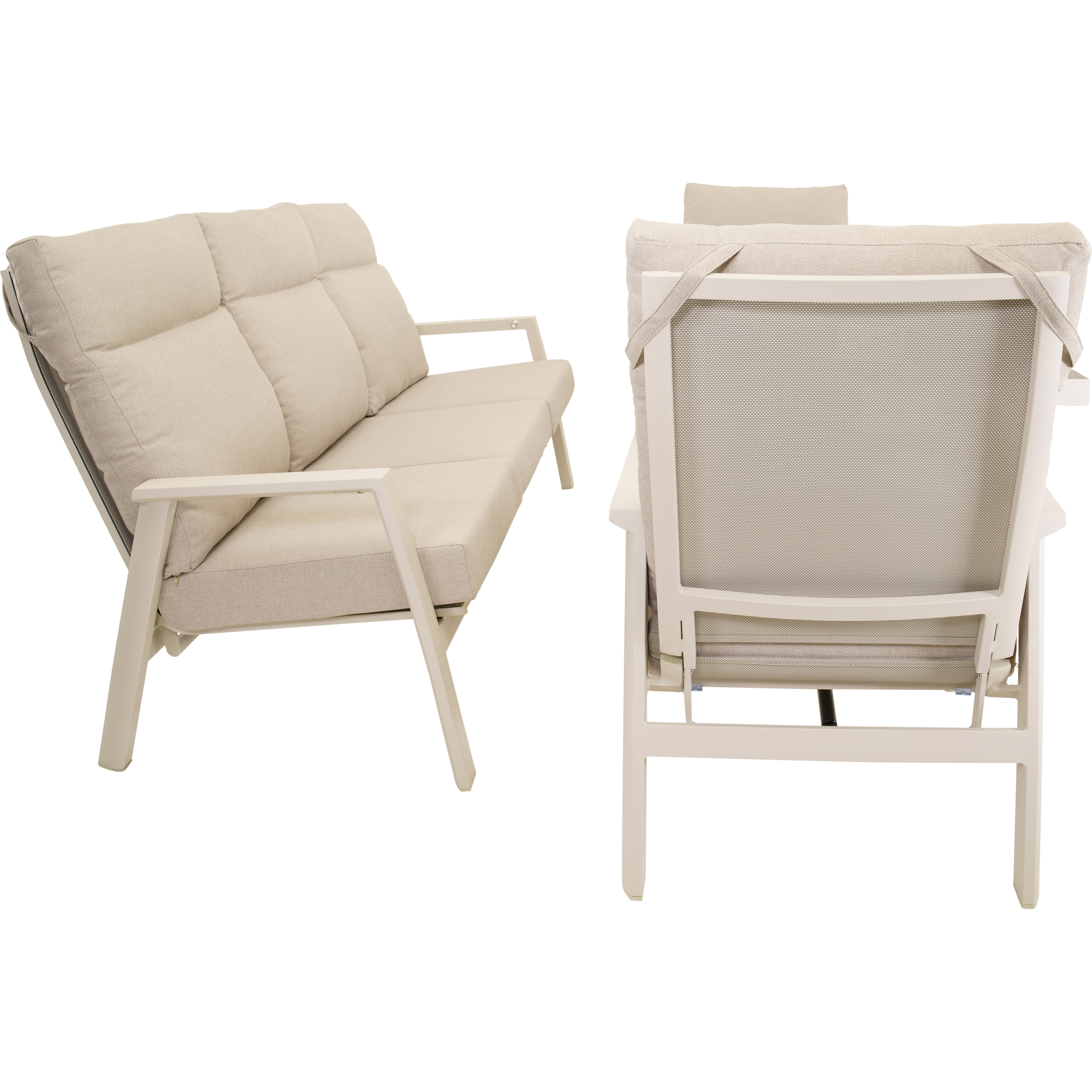 Loungetafel verstelbaar Prato Crema 140x85cm