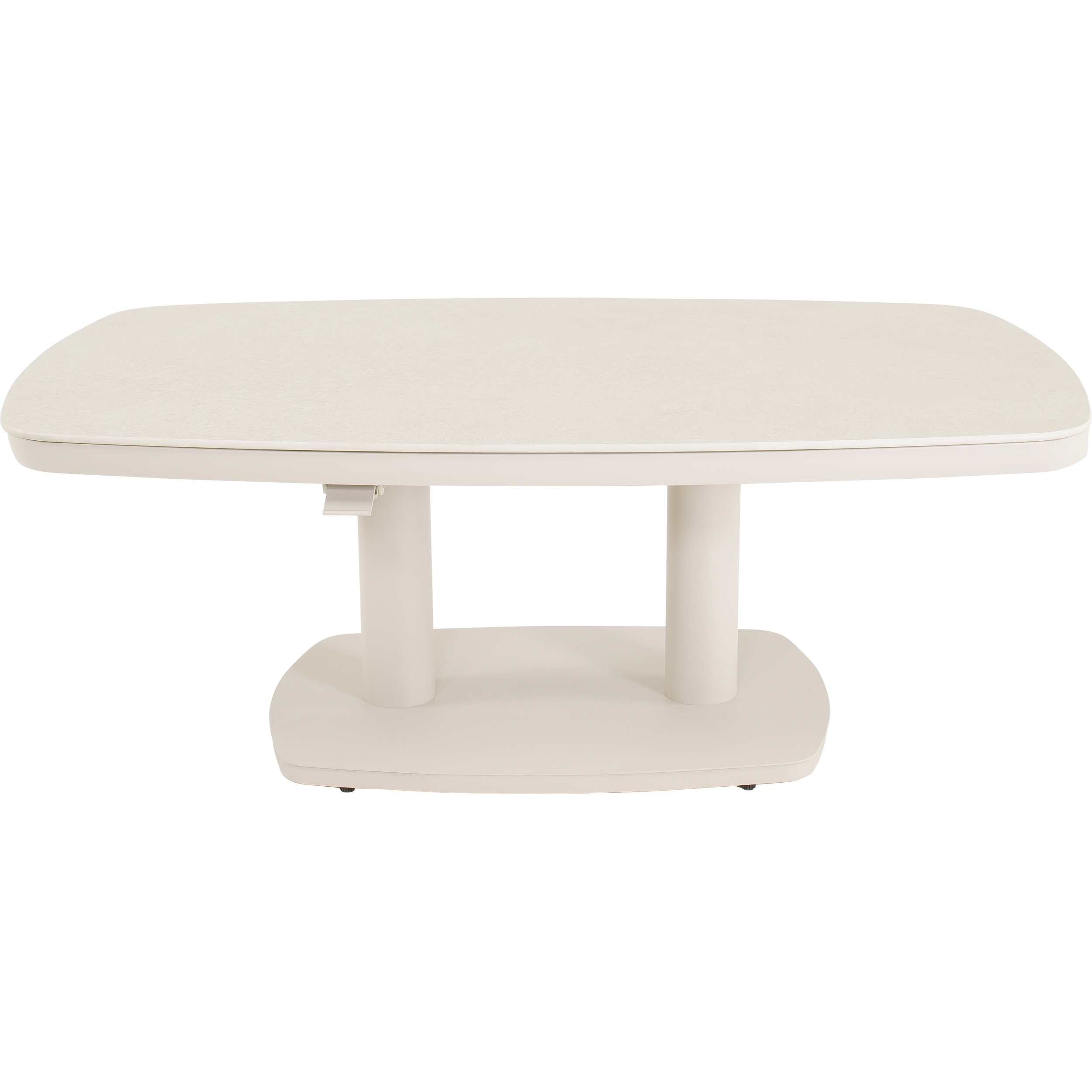 Loungetafel verstelbaar Geneva Crema Deens ovaal 135x83cm