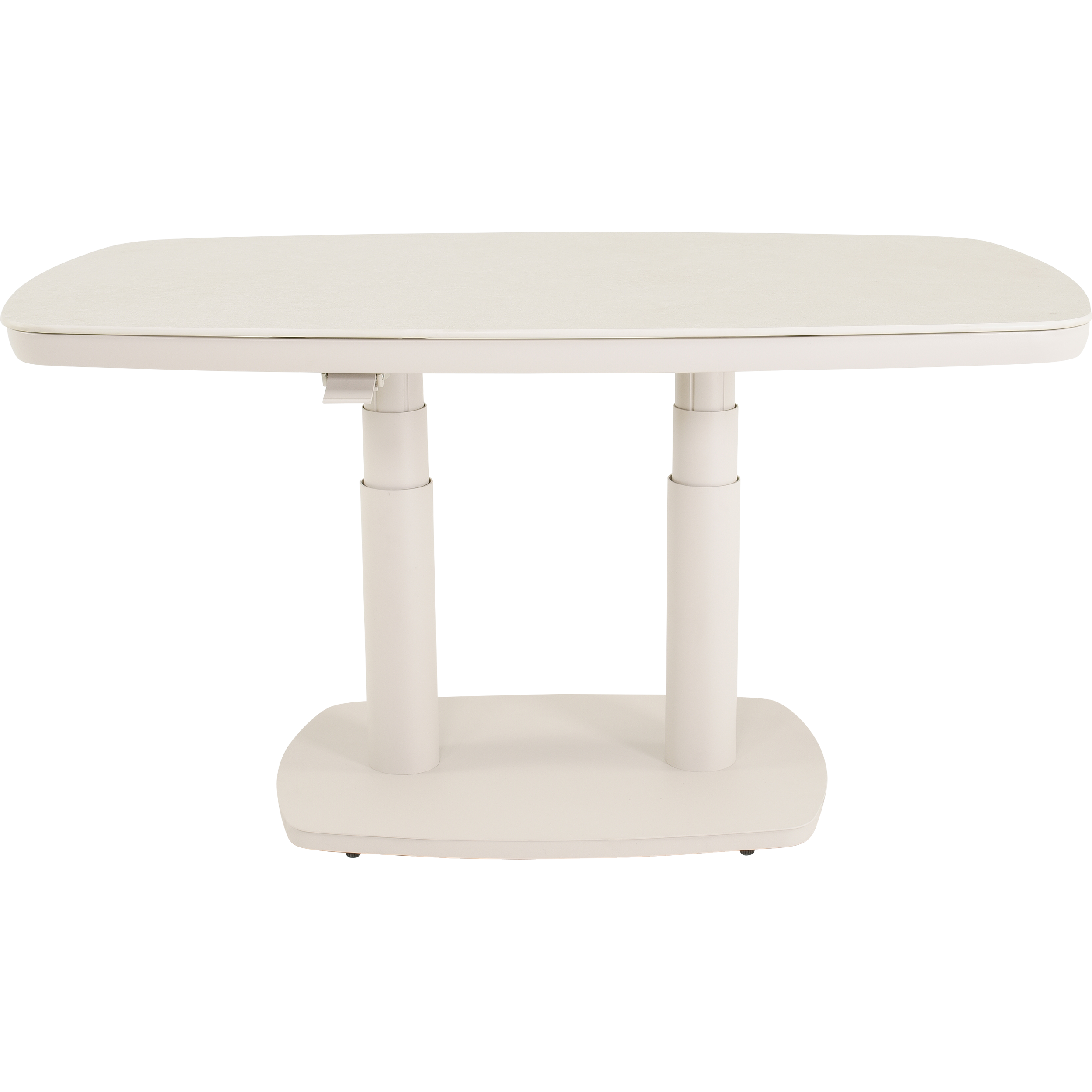 Loungetafel verstelbaar Geneva Crema Deens ovaal 135x83cm