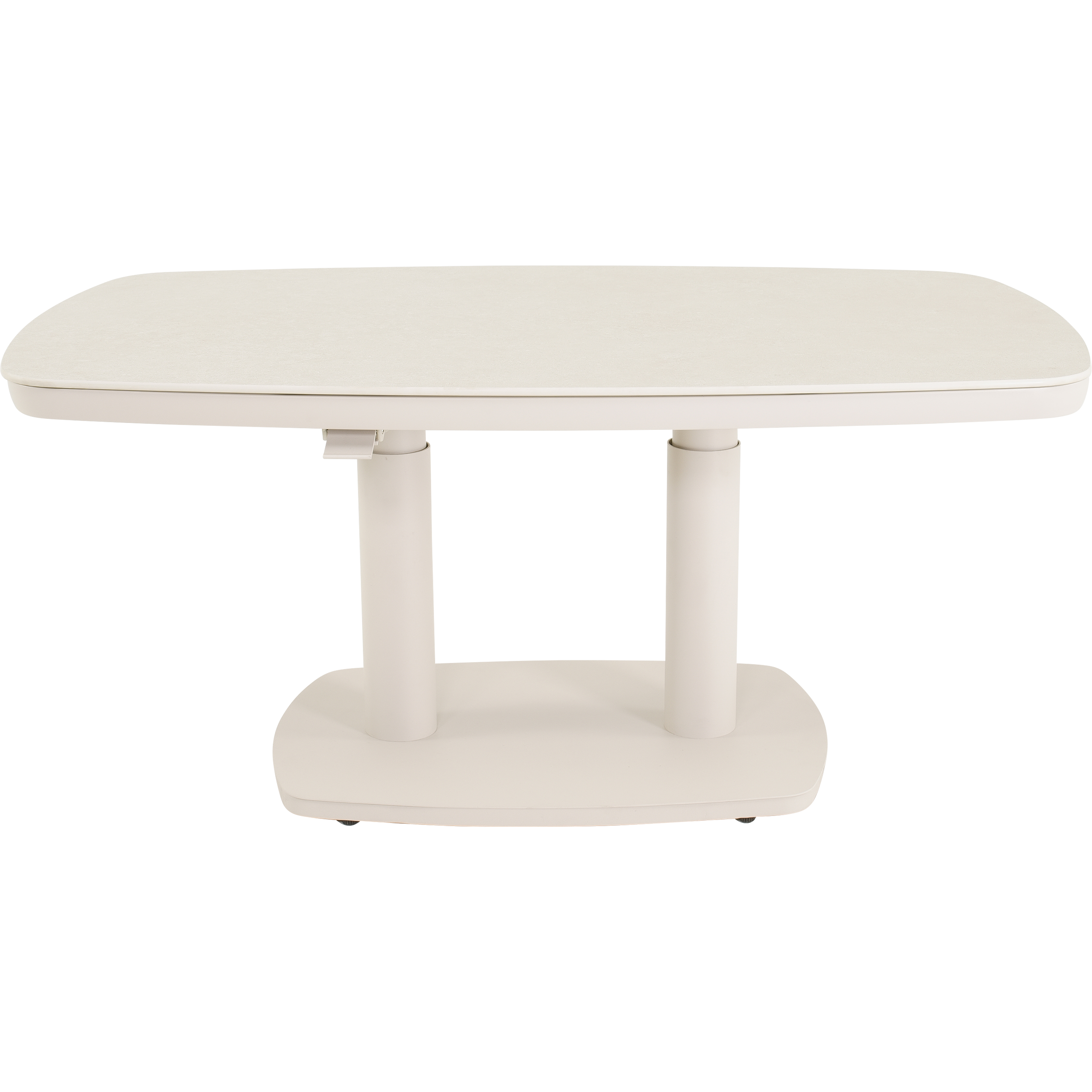 Loungetafel verstelbaar Geneva Crema Deens ovaal 135x83cm