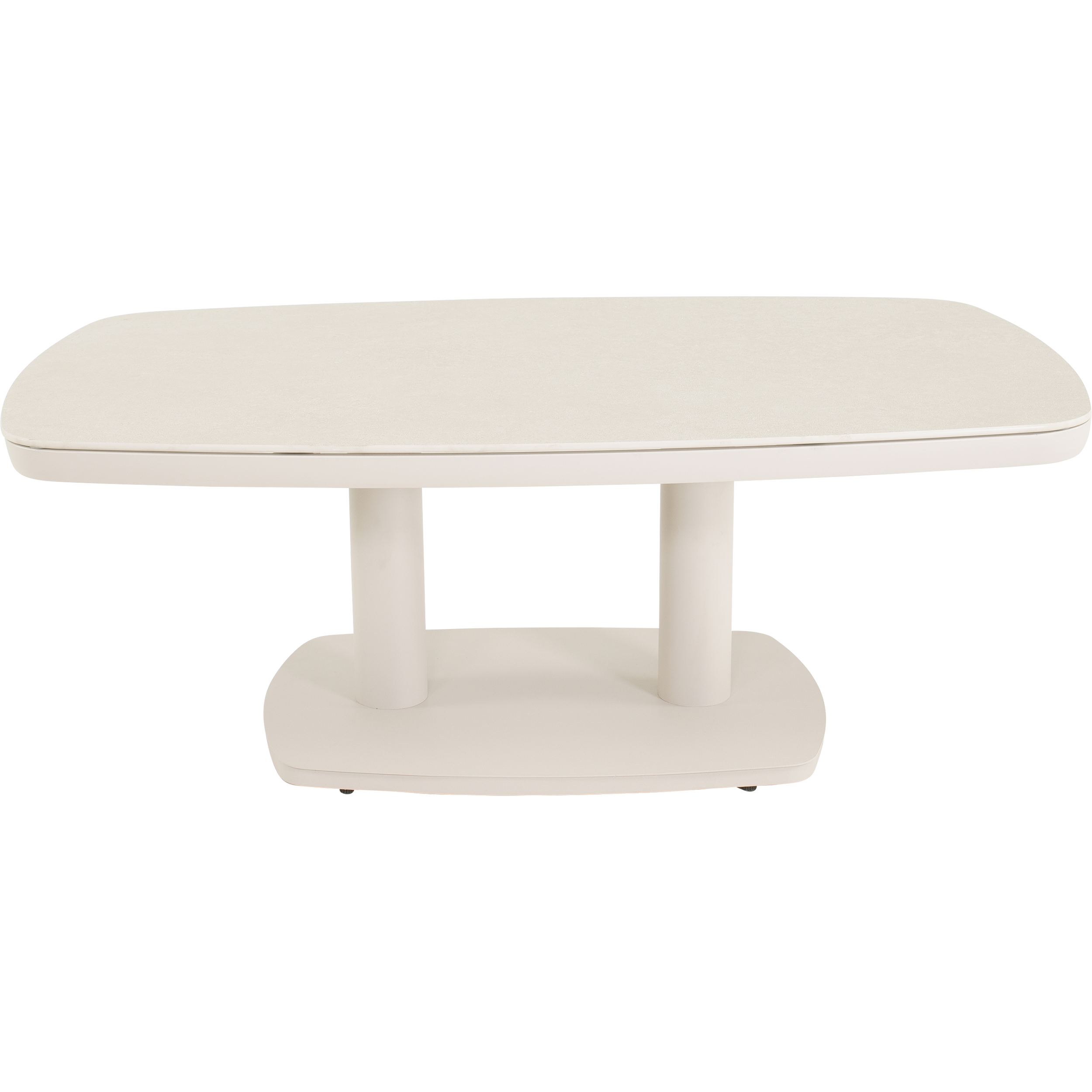 Loungetafel verstelbaar Geneva Crema Deens ovaal 135x83cm