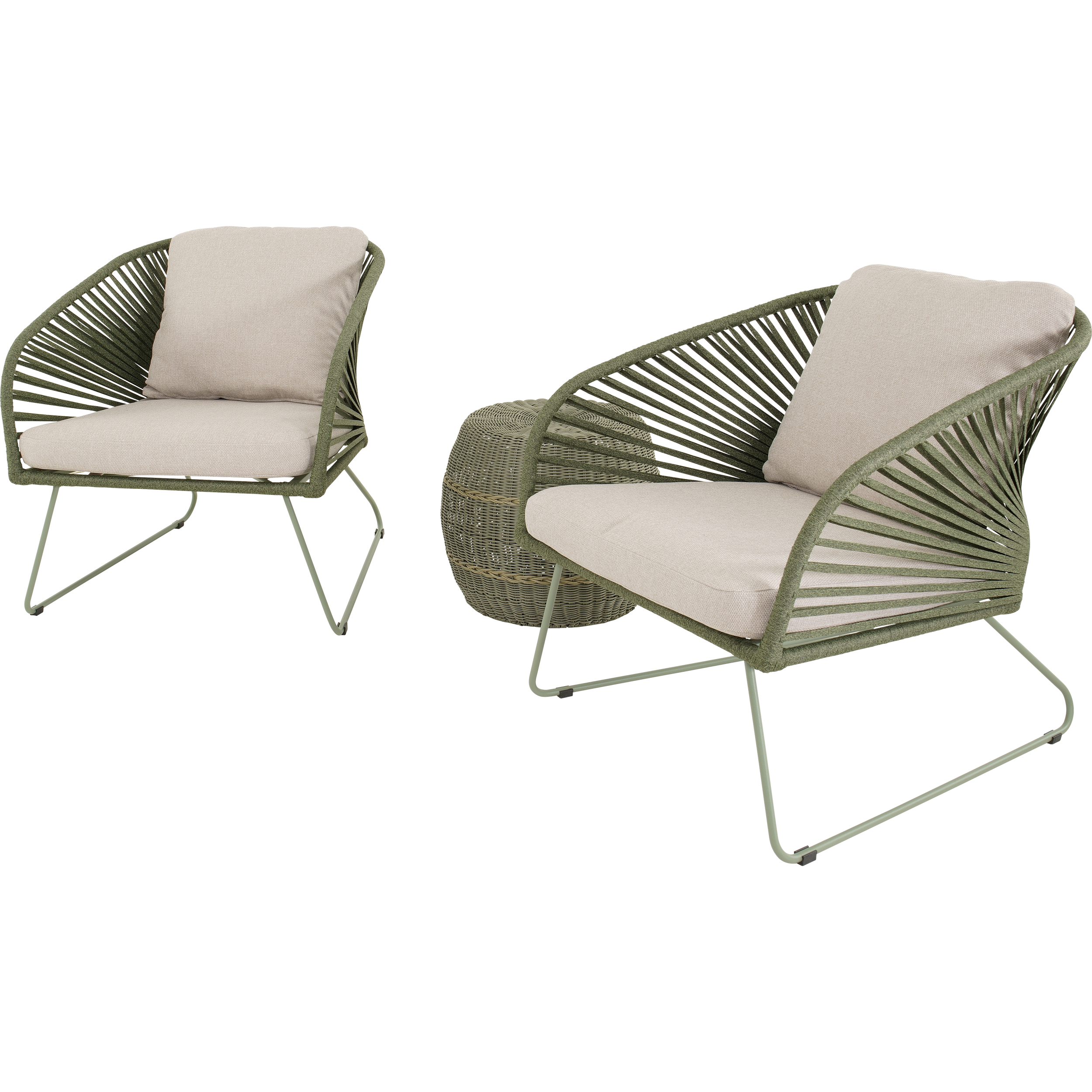 Loungestoel Izumi groen