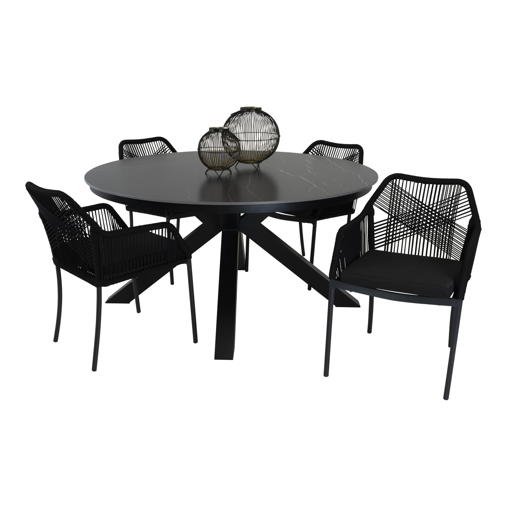 Stapelstoel Akita zwart