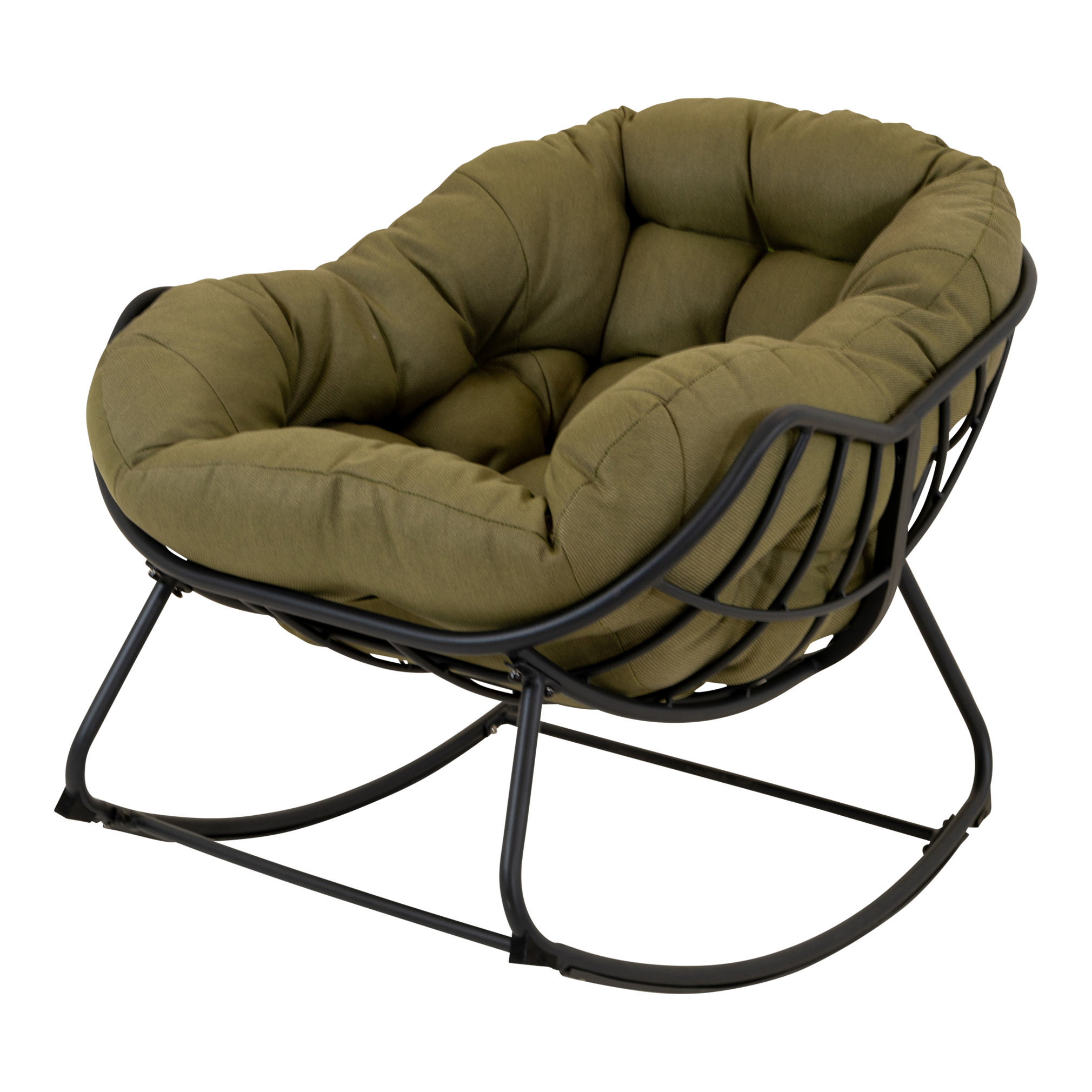 Schommelstoel Cozy aluminium Olive