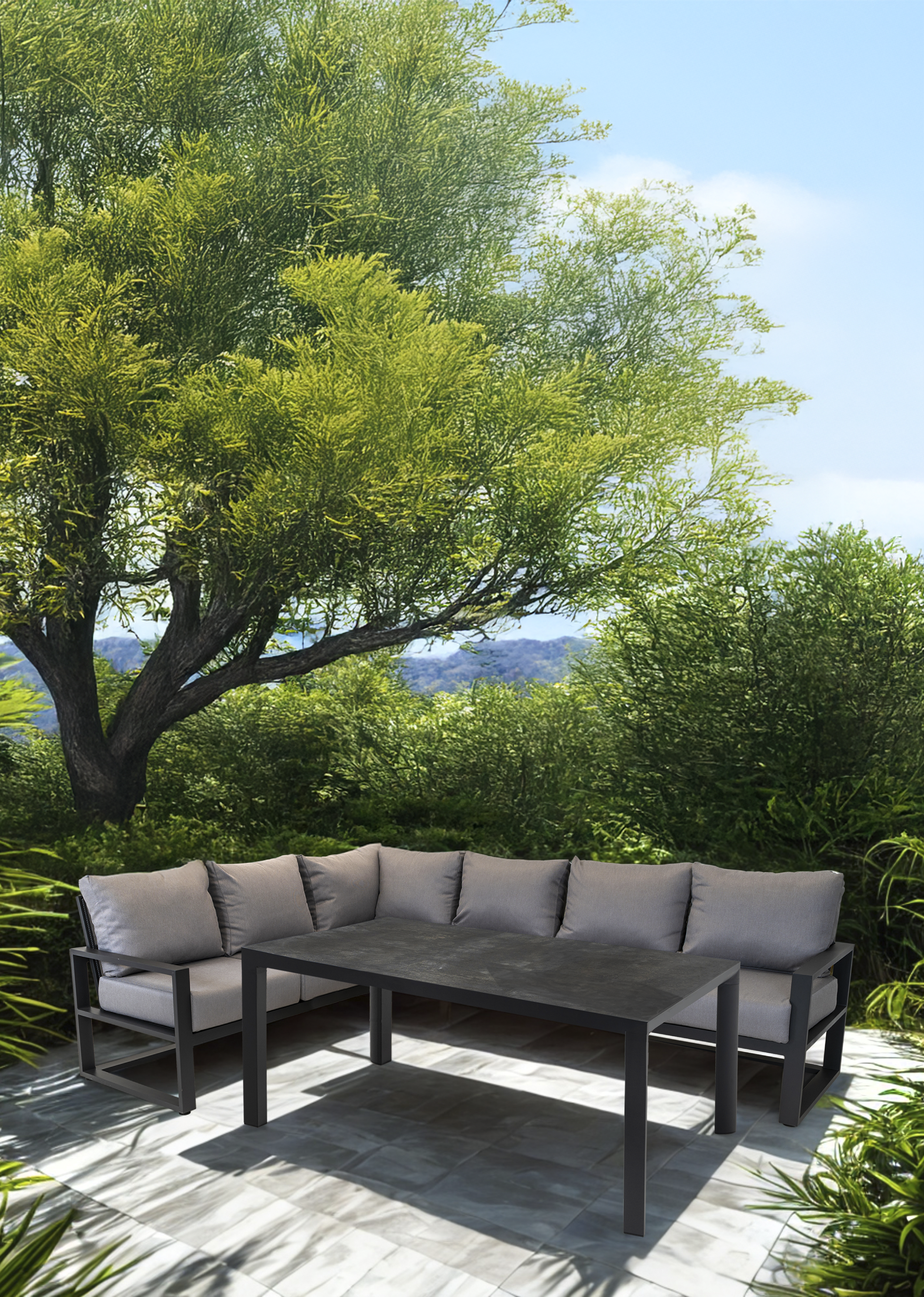 Tafel Murcia Negro 160x90cm