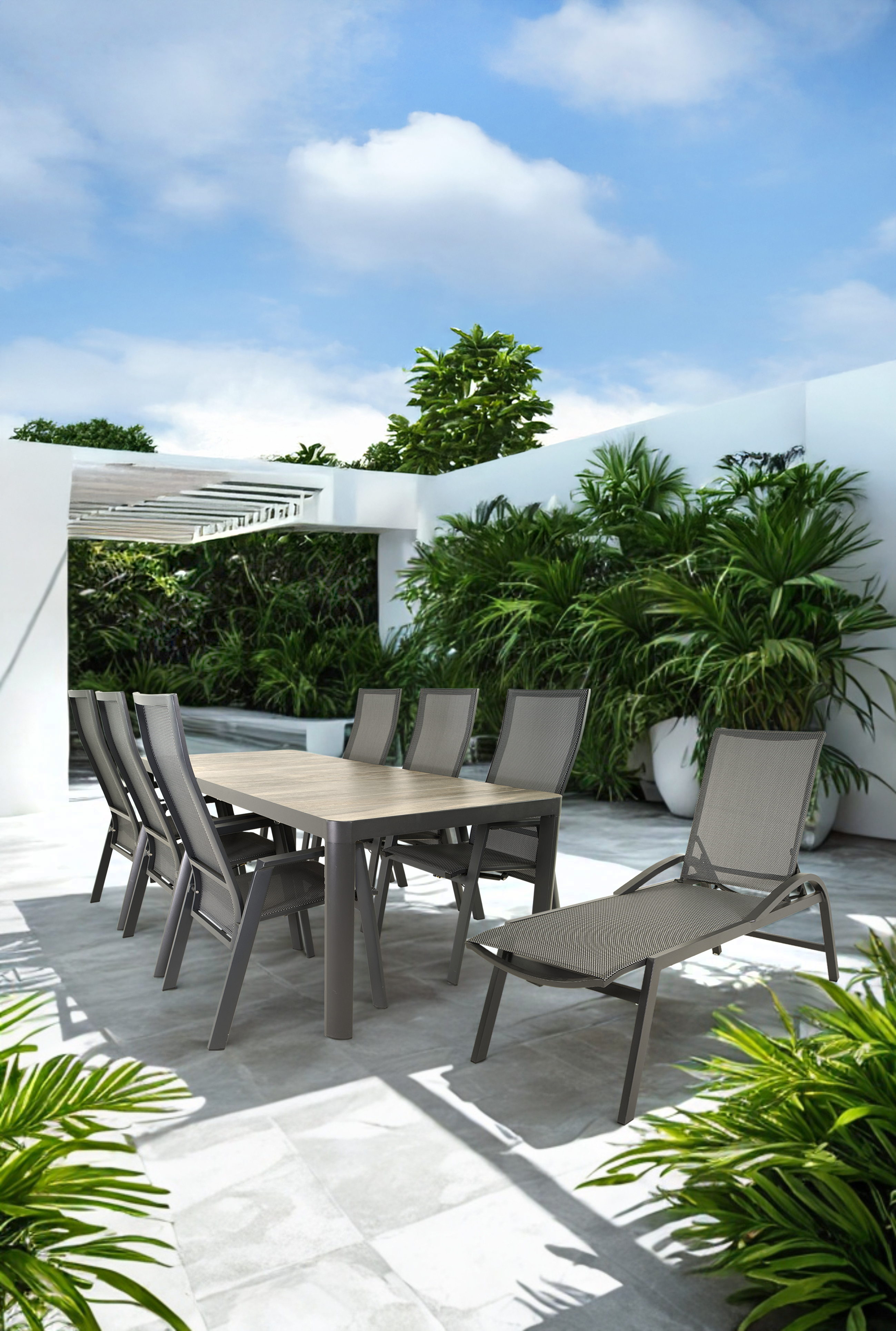 Tafel Castilla Negro 220x100cm