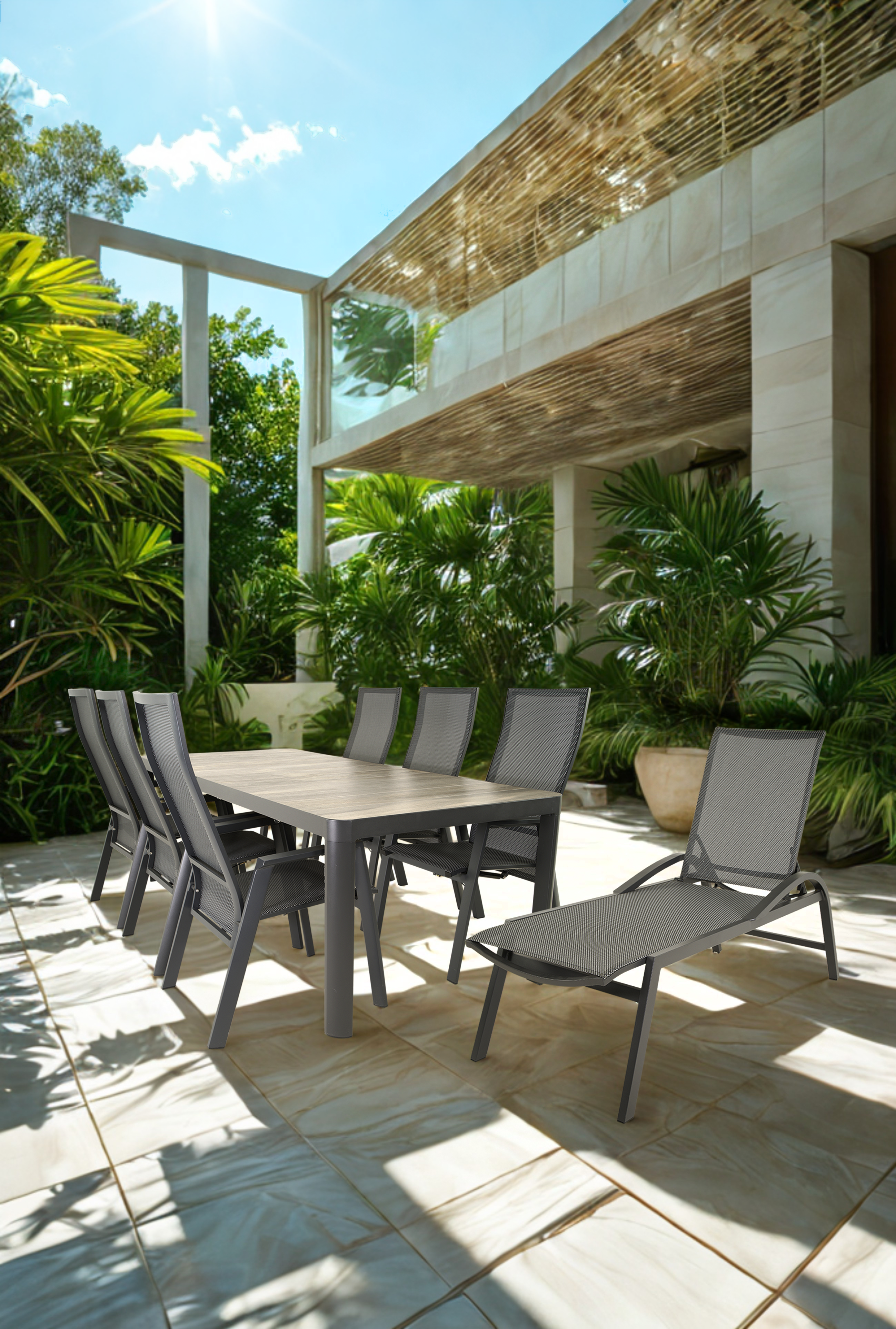 Tafel Castilla Negro 220x100cm