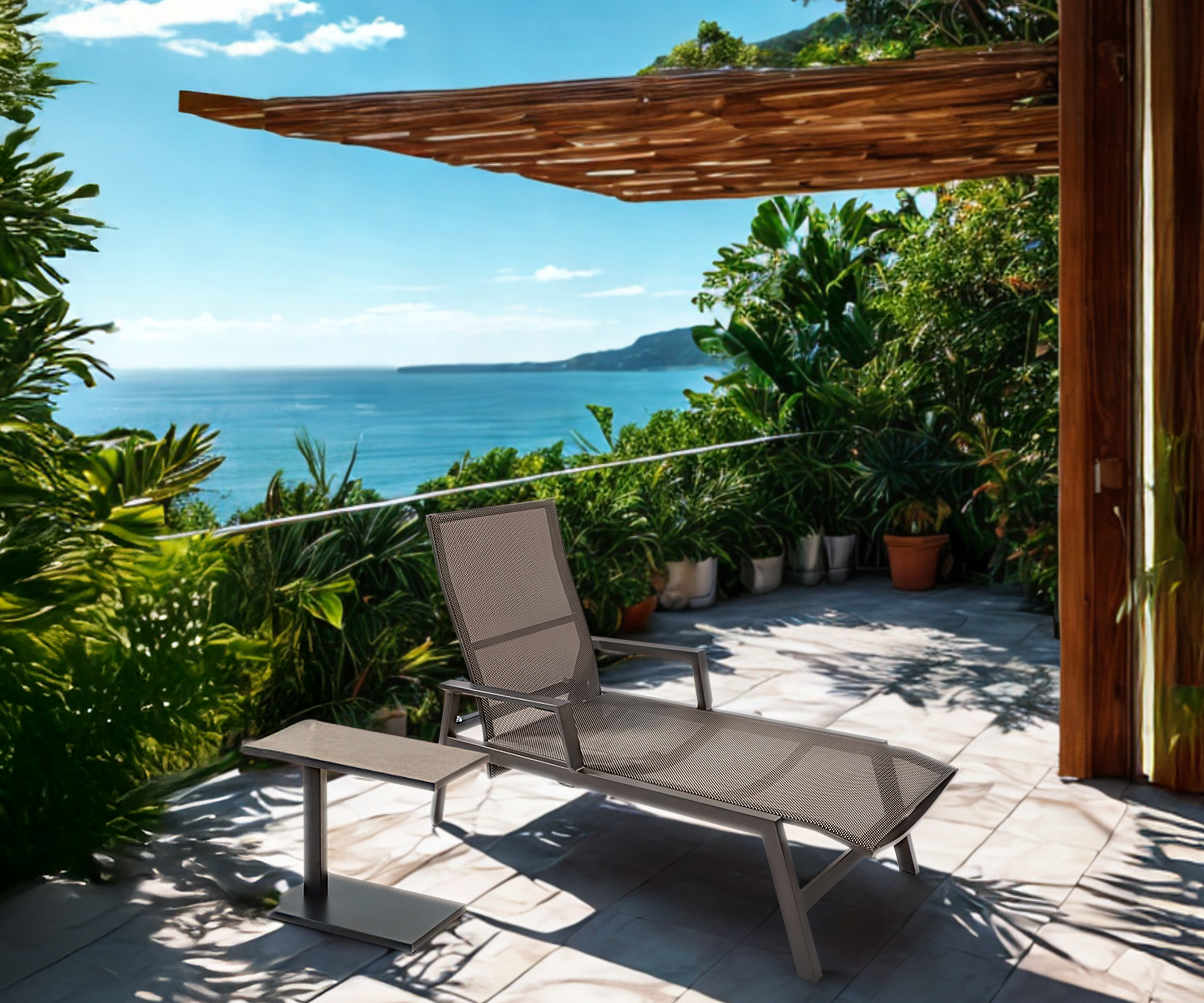 Bijzettafel verstelbaar Geneva 60x40cm