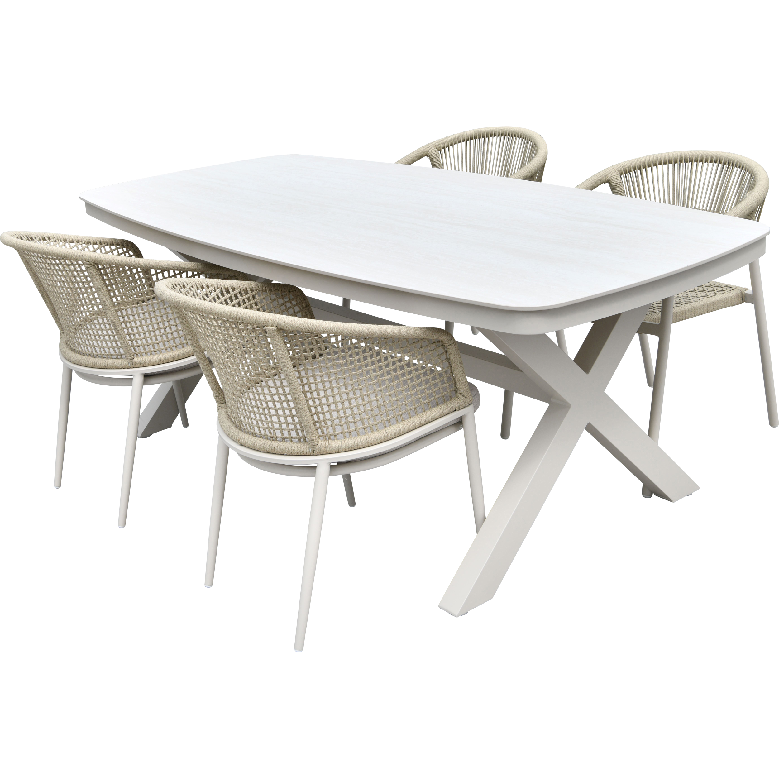 Tafel Davos Crema Deens ovaal 200x100cm