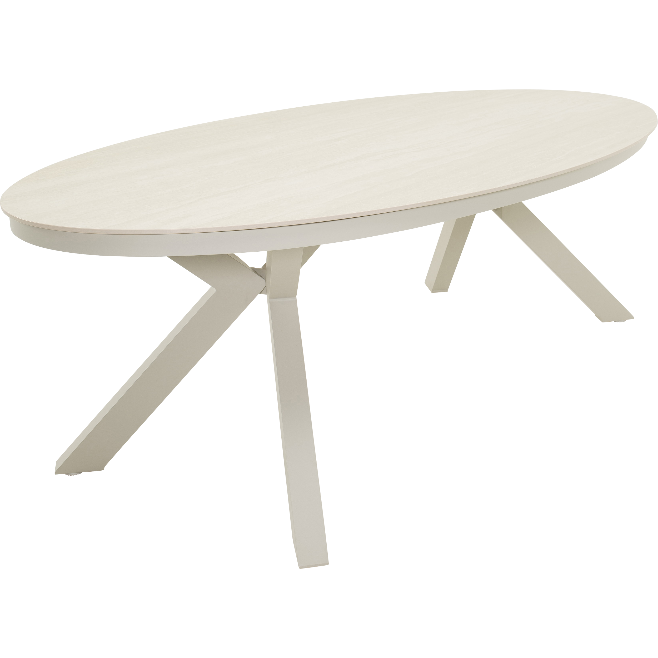 Lounge/Dining tafel Davos Crema  ovaal 220x120cm